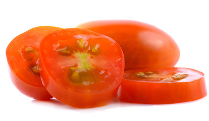 Tomatoes on white back ground