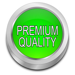Premium Quality button - 3D illustration