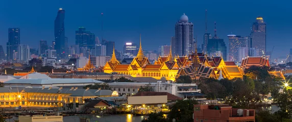 Gordijnen Royal grand palace in Bangkok, Asia Thailand © kunchainub