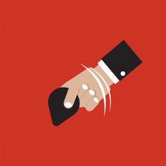 Plectrum In Hand Vector Illustration.