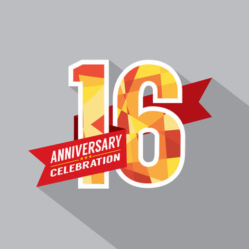 16th Years Anniversary Celebration Design.