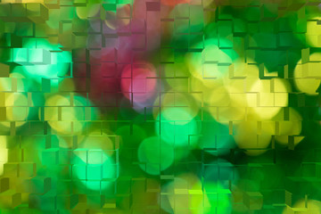Abstract 3D extrude style bokeh background of light