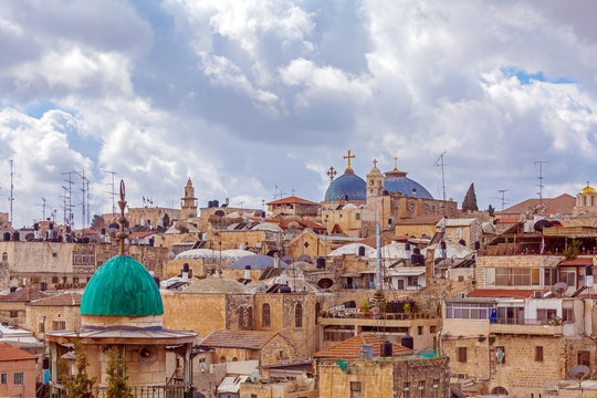 Jerusalem Old City from Austrian Hospice Roof