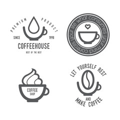 Coffee logo set