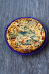Omelette with vegetables baked in the oven
