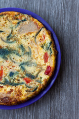Omelette with vegetables baked in the oven