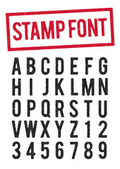 Typographie tampon