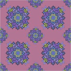 Seamless pattern. Vintage decorative elements. Hand drawn background. 