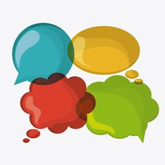 colors Message bubble speech, editable vector