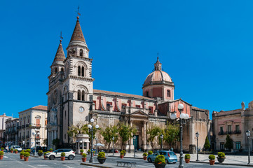 Fototapeta na wymiar Piazza del Duomo in Acireale; Sizilien; Italien 