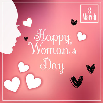 8 march Women's Day card vector
