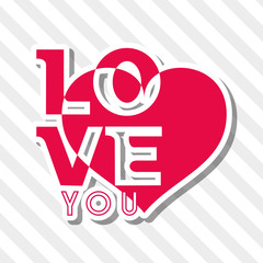 Love icon design, vector illustration