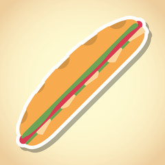 sandwich icon design, vector illustration