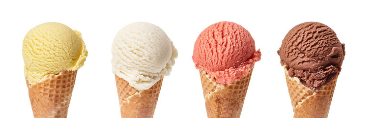 Assorted Ice cream Cones banner
