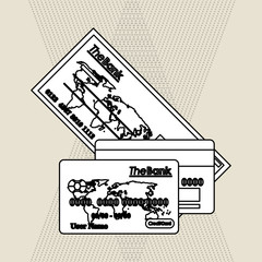 Fototapeta premium Payment with credit card design, vector illustration