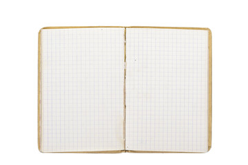 Squared sheet paper in notepad.