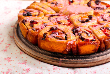 Fruity iced swirl buns