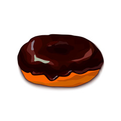 donut with chocolate icing