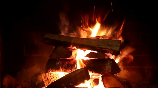 Camp fire in the night