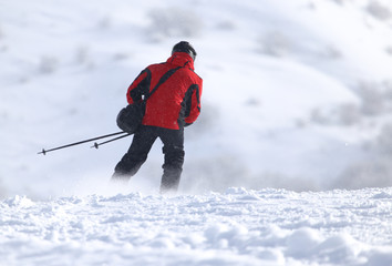 people skiing in the winter