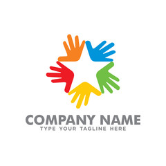 Fototapeta premium kids hand logo