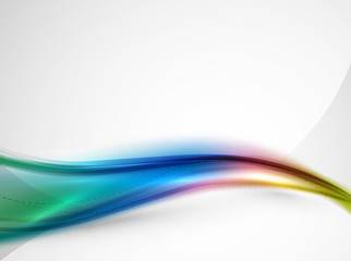 Rainbow color glossy silk elegant wave