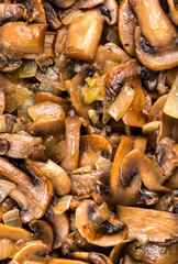 Fried mushrooms champignon
