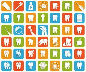 Set of dental icons