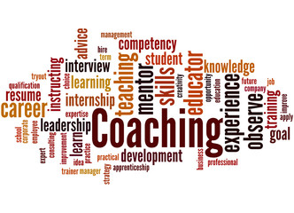 Coaching, word cloud concept 8