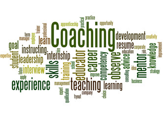 Coaching, word cloud concept