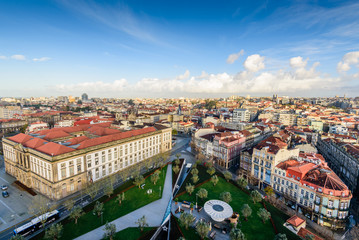 Fototapeta na wymiar Aerial view of Porto in Portugal.