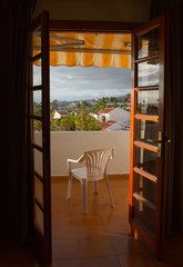 View from balcony door.