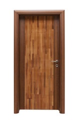 wooden door isolated