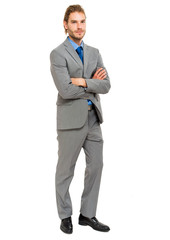 Obraz premium Handsome businessman full length portrait 