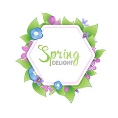 Floral spring banner