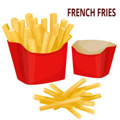 french fries, packaging