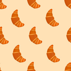 seamless pattern with croissants