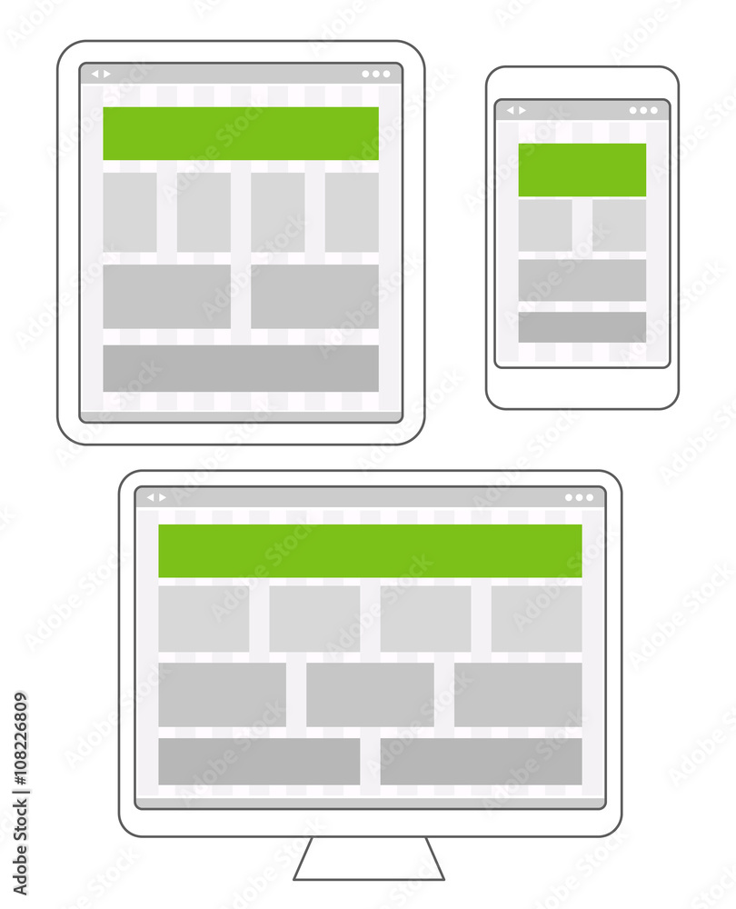 Poster adaptive design layouts. web site page templates collection on d