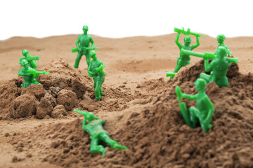 soldiers assaulting on the battlefield