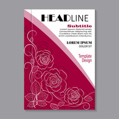 Floral brochure cover design 