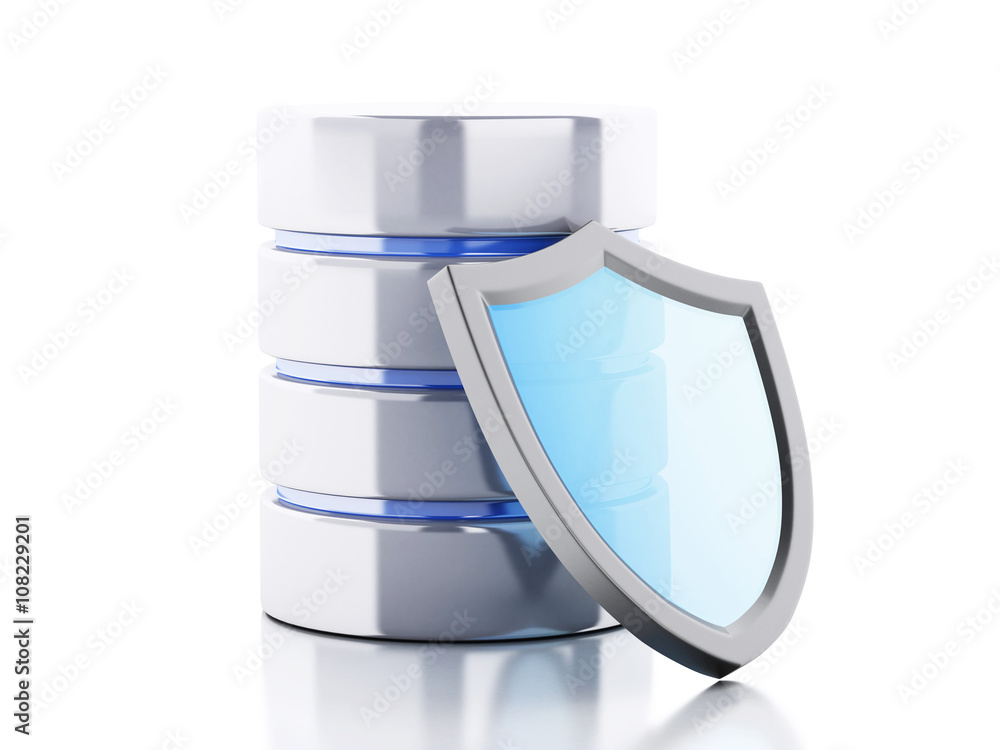 Poster 3d data storage with shield.