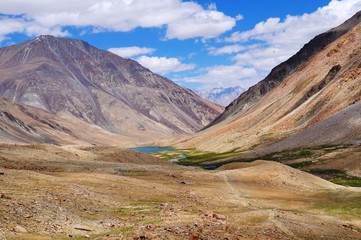 Obraz premium Mountain landscape view, Ladakh, Jammu & Kashmir, India