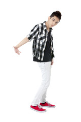 Naklejka premium serious looked of a teenager dancer