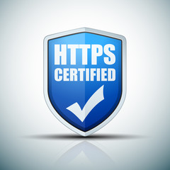 HTTPS Certified shield sign