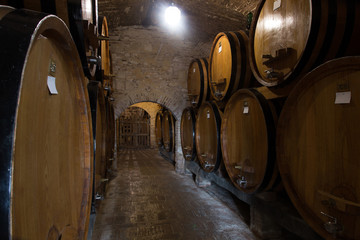 Cantina con botti di vino