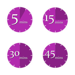 Set clock, vector illustration
