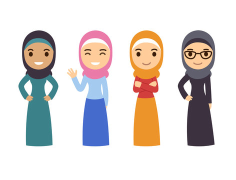 Arab Muslim women set