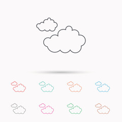 Cloudy icon. Overcast weather sign.