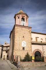Fototapeta na wymiar Santa Ana church in Tramacastilla town, Teruel, Spain