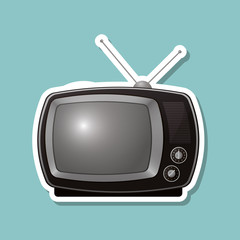 Television icon design, vector illustration